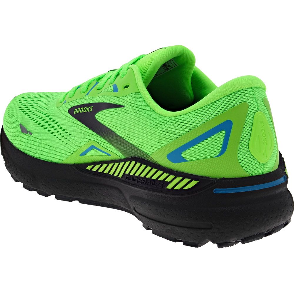 Brooks Adrenaline GTS 23 Running Shoes - Mens Green Gecko Grey Atomic Blue Back View
