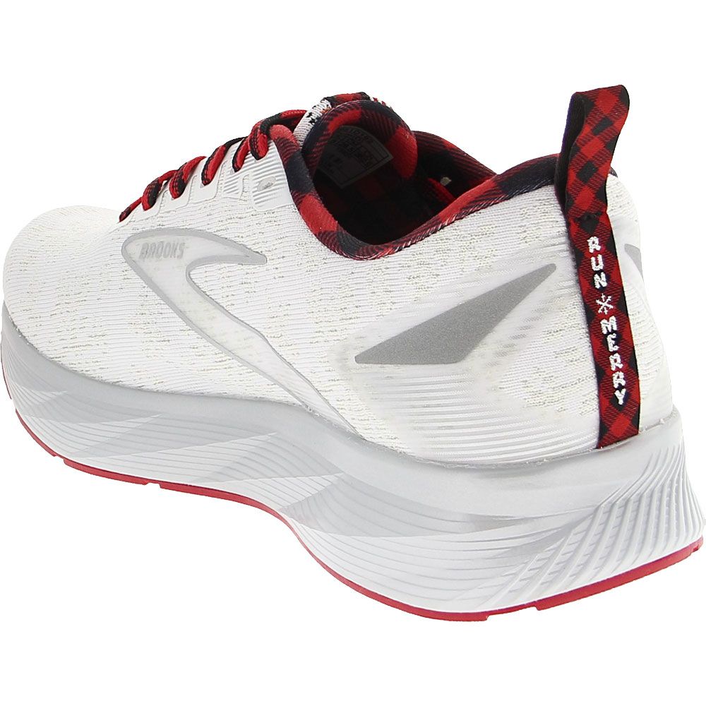 Brooks Levitate 6 Running Shoes - Mens White Red Silver Back View