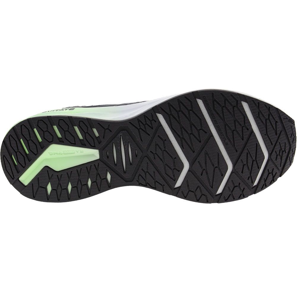 Brooks Levitate Stealthfit 6 Running Shoes - Mens Blackened Pearl Green White Sole View