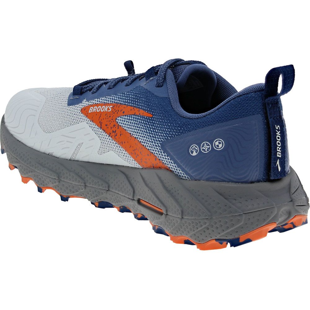 Brooks Cascadia 17 Trail Running Shoes - Mens Blue Navy Firecracker Back View