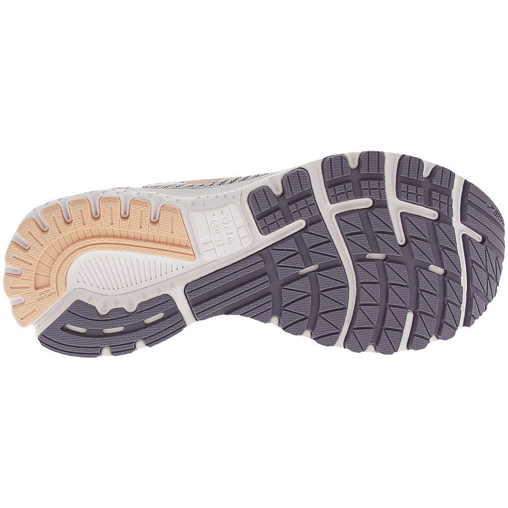 Brooks Adrenaline GTS 20 Running Shoes - Womens Grey Peach Sole View