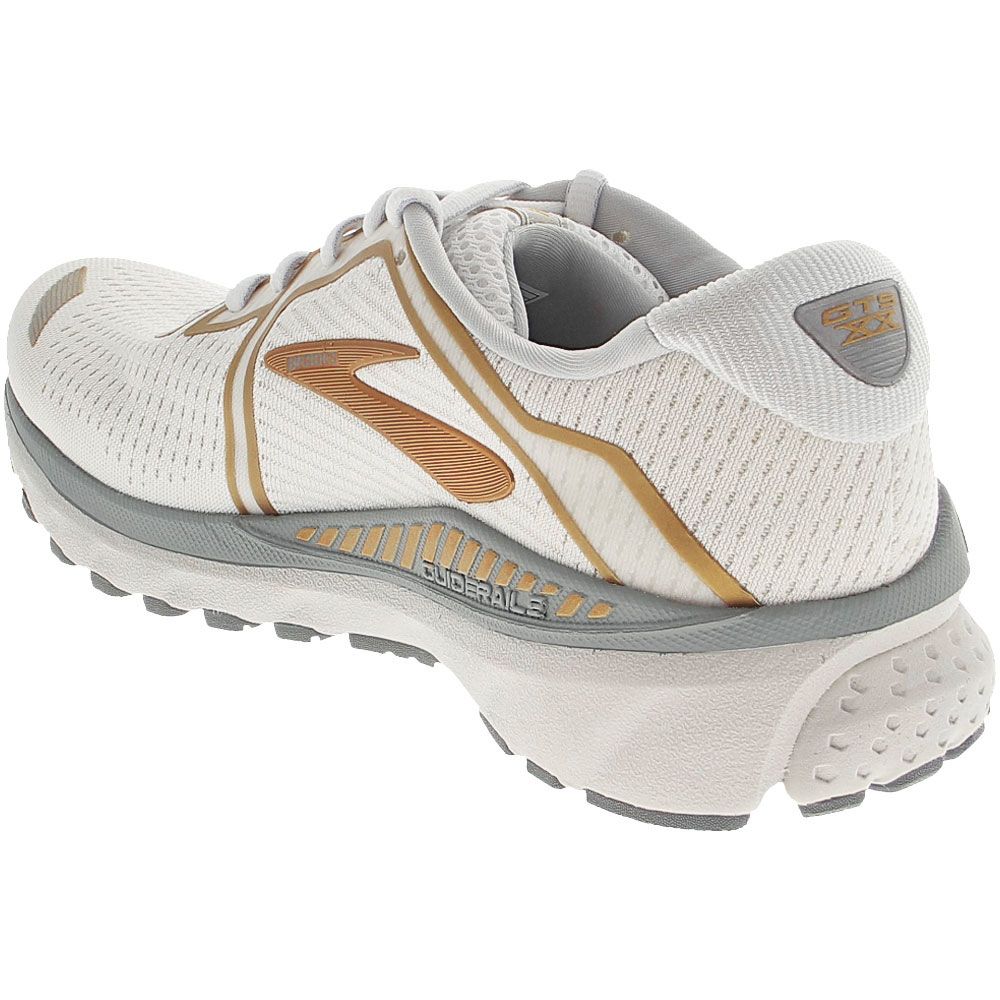 Brooks Adrenaline GTS 20 Running Shoes - Womens White Gold Back View