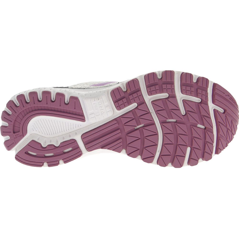 Brooks Adrenaline GTS 20 Running Shoes - Womens Grey Purple Sole View