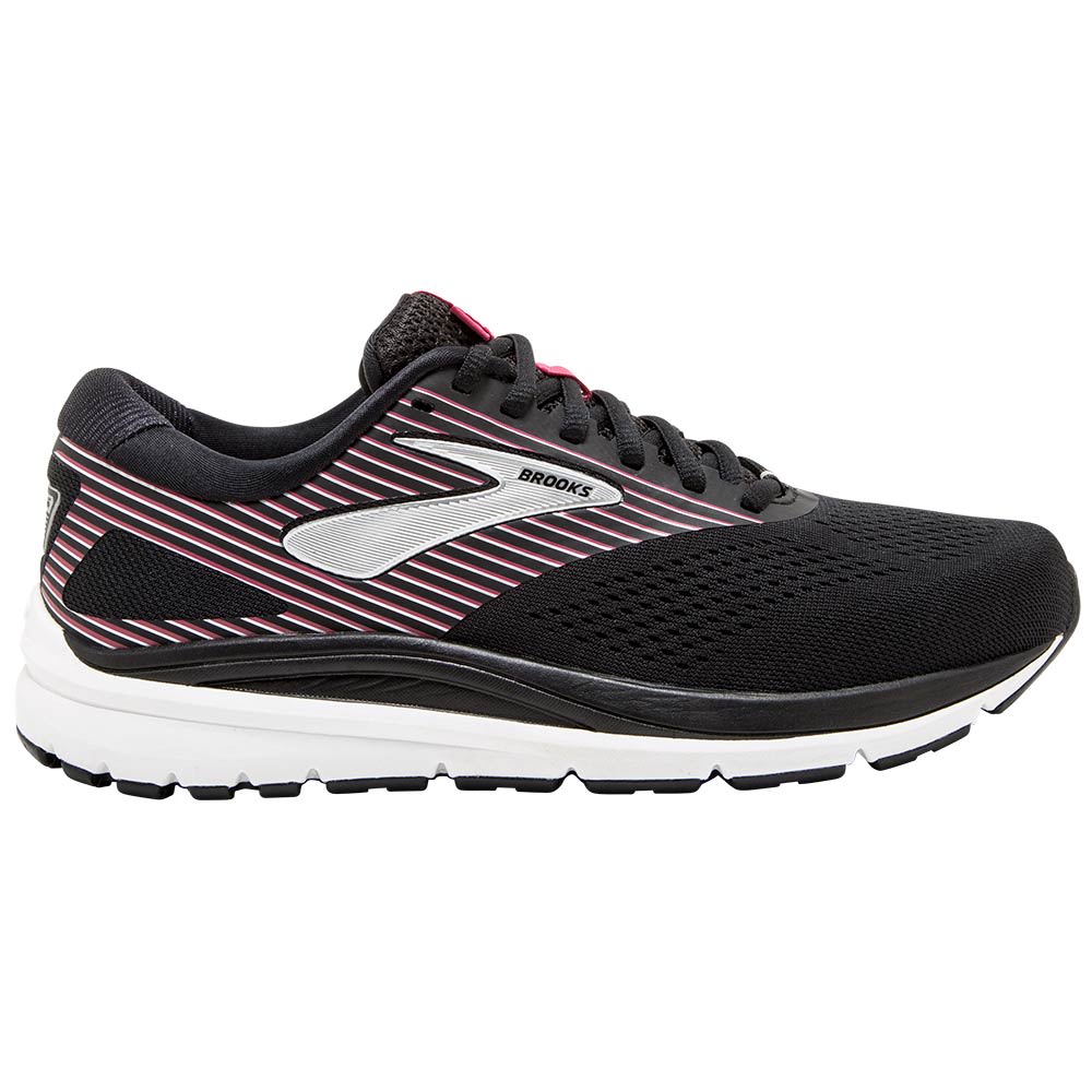 Brooks Addiction 14 Running Shoes - Womens Black Pink Side View