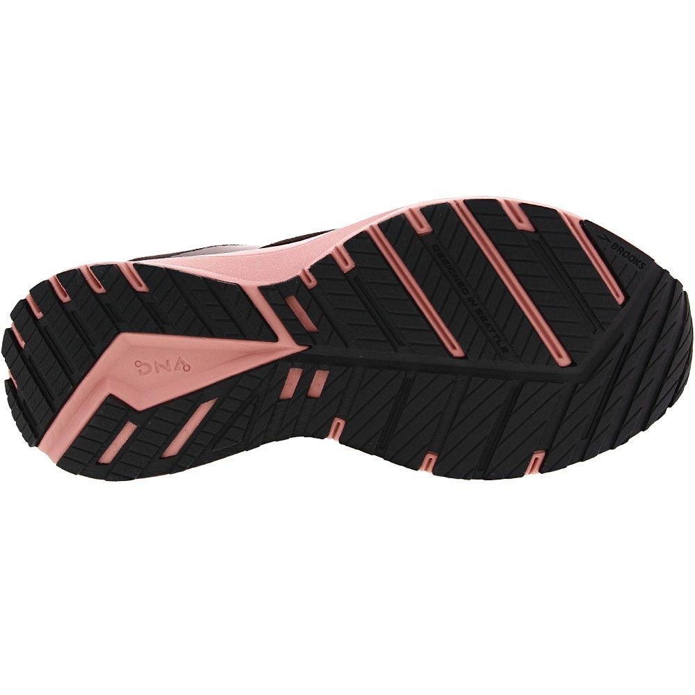 Brooks Revel 4 Running Shoes - Womens Black Pink Sole View