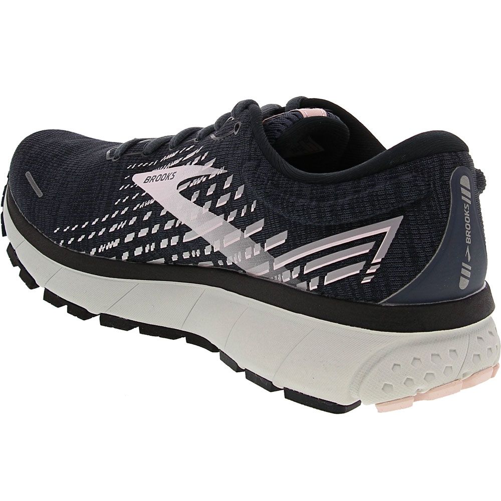 Brooks Ghost 13 Running Shoes - Womens Black Mauve Back View