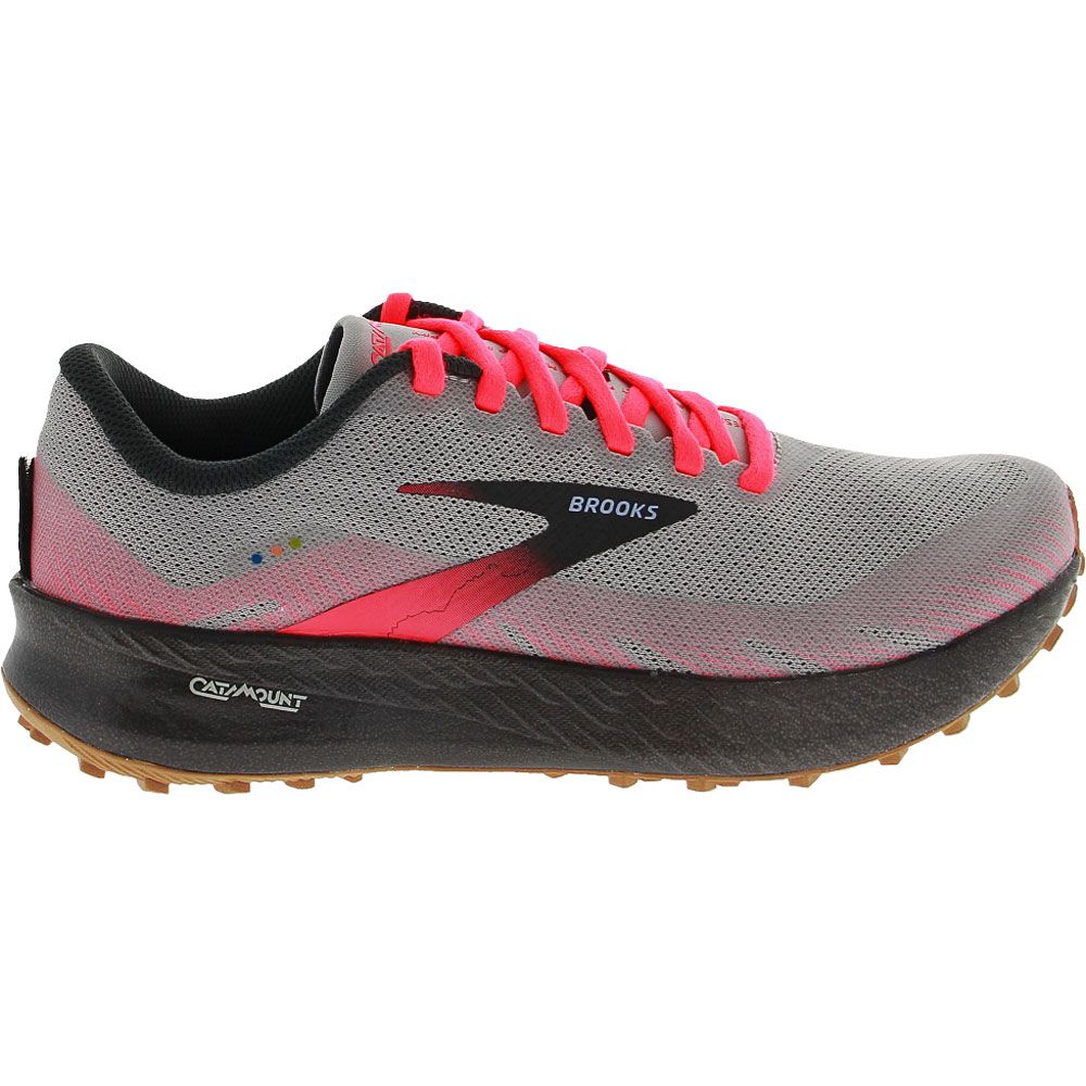 Brooks Catamount Trail Running Shoes - Womens Alloy Pink Side View