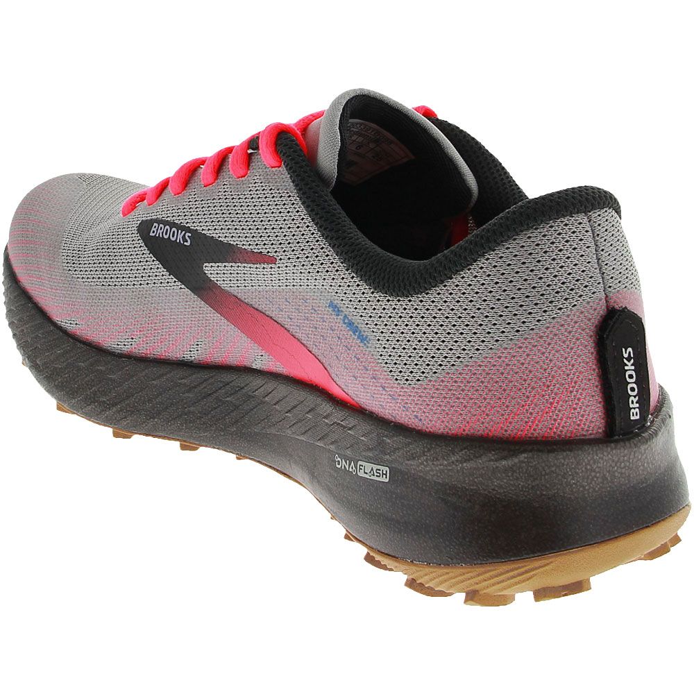 Brooks Catamount Trail Running Shoes - Womens Alloy Pink Back View