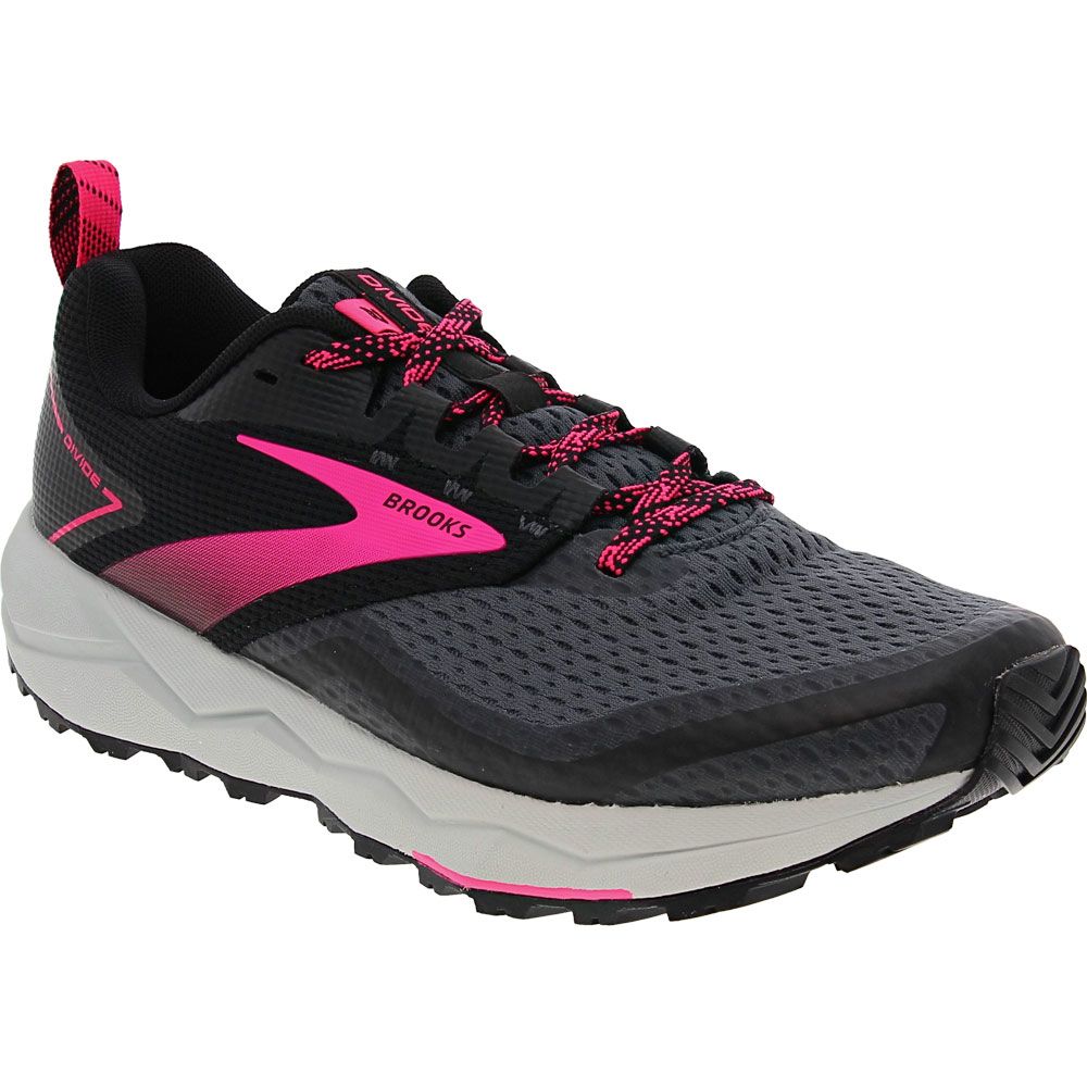Brooks Divide 2 Trail Running Shoes - Womens Black Pink Grey
