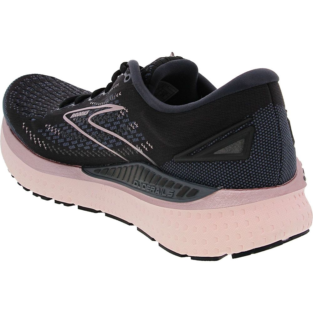 Brooks Glycerin GTS 19 Running Shoes - Womens Black Ombre Back View