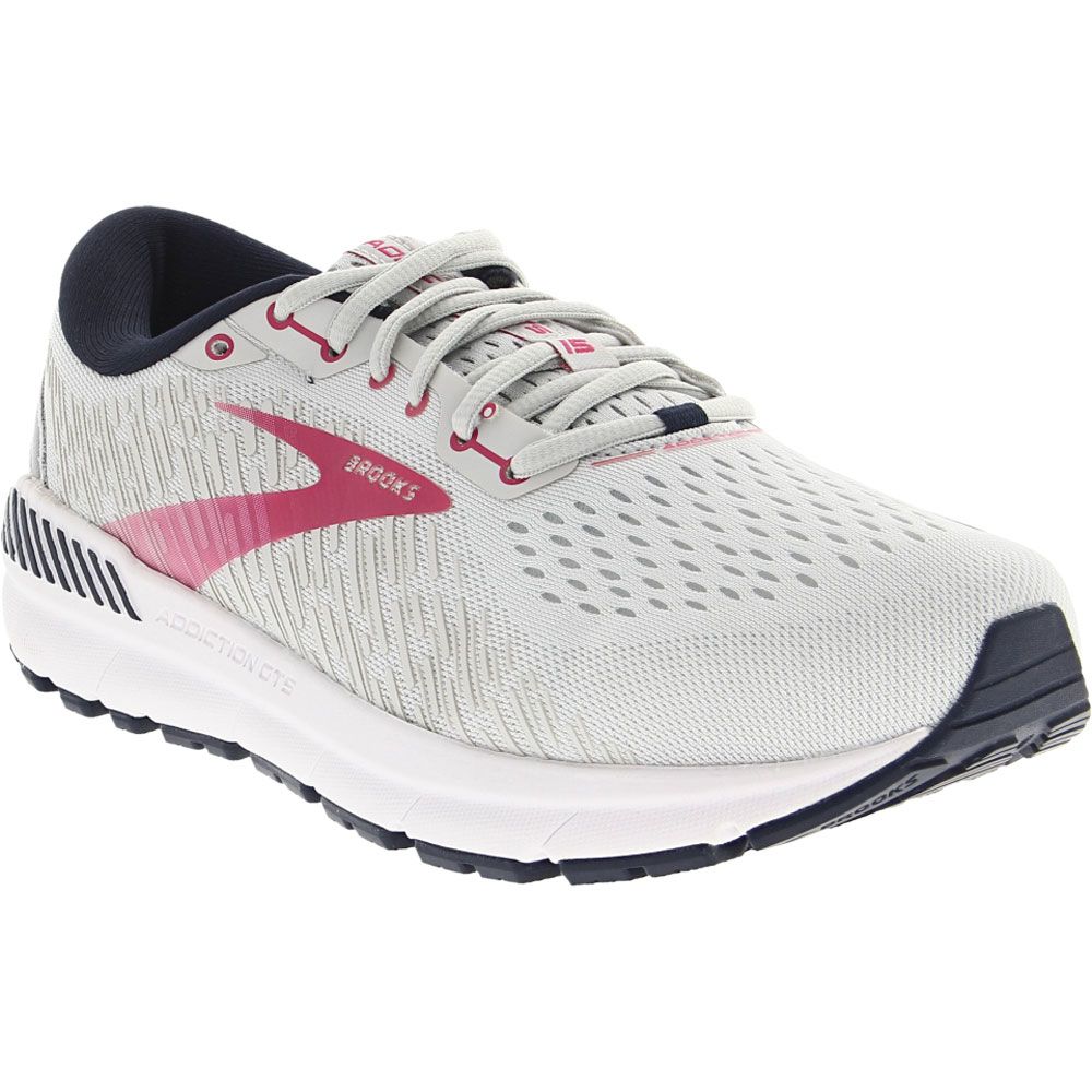 Brooks Addiction GTS 15 Running Shoes - Womens Oyster Peacoat Lilac Rose