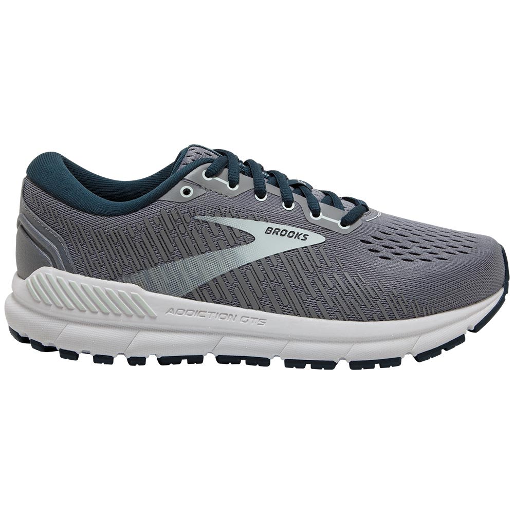 Brooks Addiction GTS 15 Running Shoes - Womens Grey Navy Aqua Side View