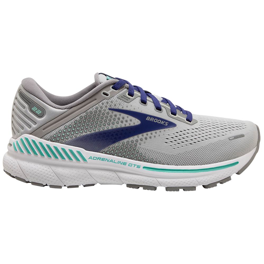 Brooks Adrenaline GTS 22 Running Shoes - Womens Alloy Side View