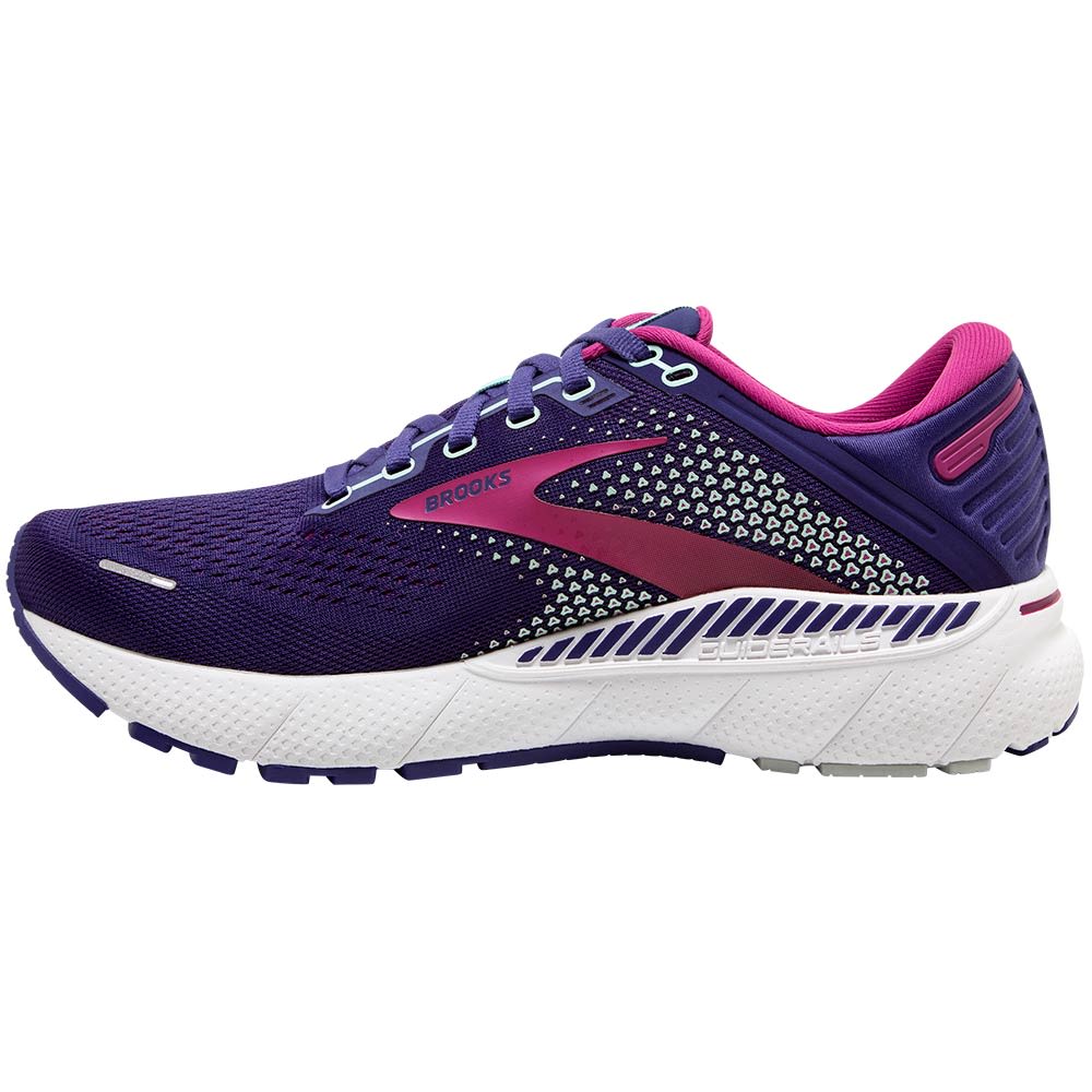 Brooks Adrenaline GTS 22 Running Shoes - Womens Navy Yucca Pink Back View