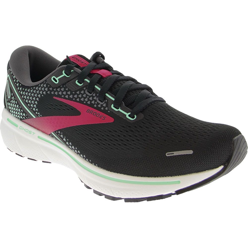 Brooks Ghost 14 Running Shoes - Womens Black Pink