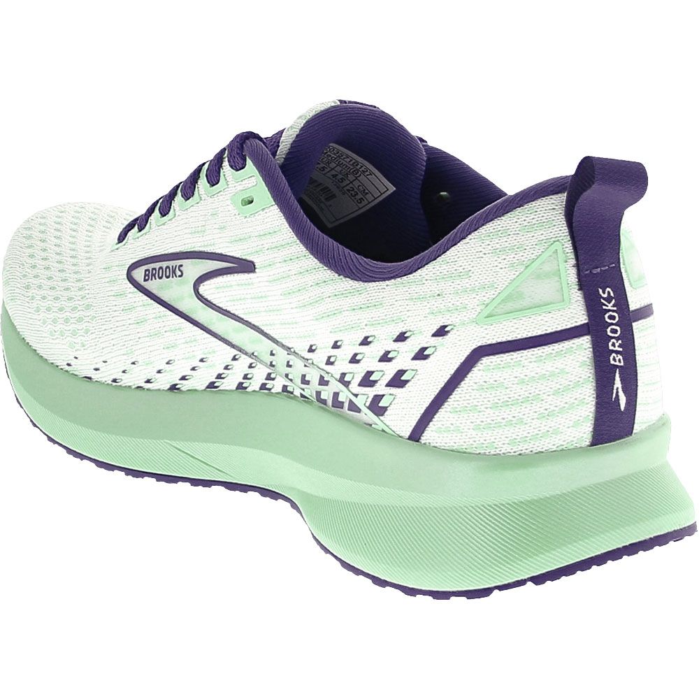Brooks Levitate 5 Running Shoes - Womens White Navy Back View