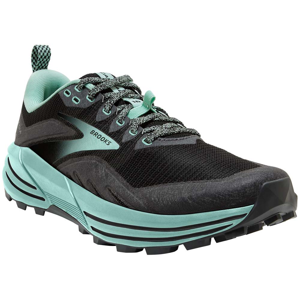 Brooks Cascadia 16 Trail Running Shoes - Womens Black Mint Yucca