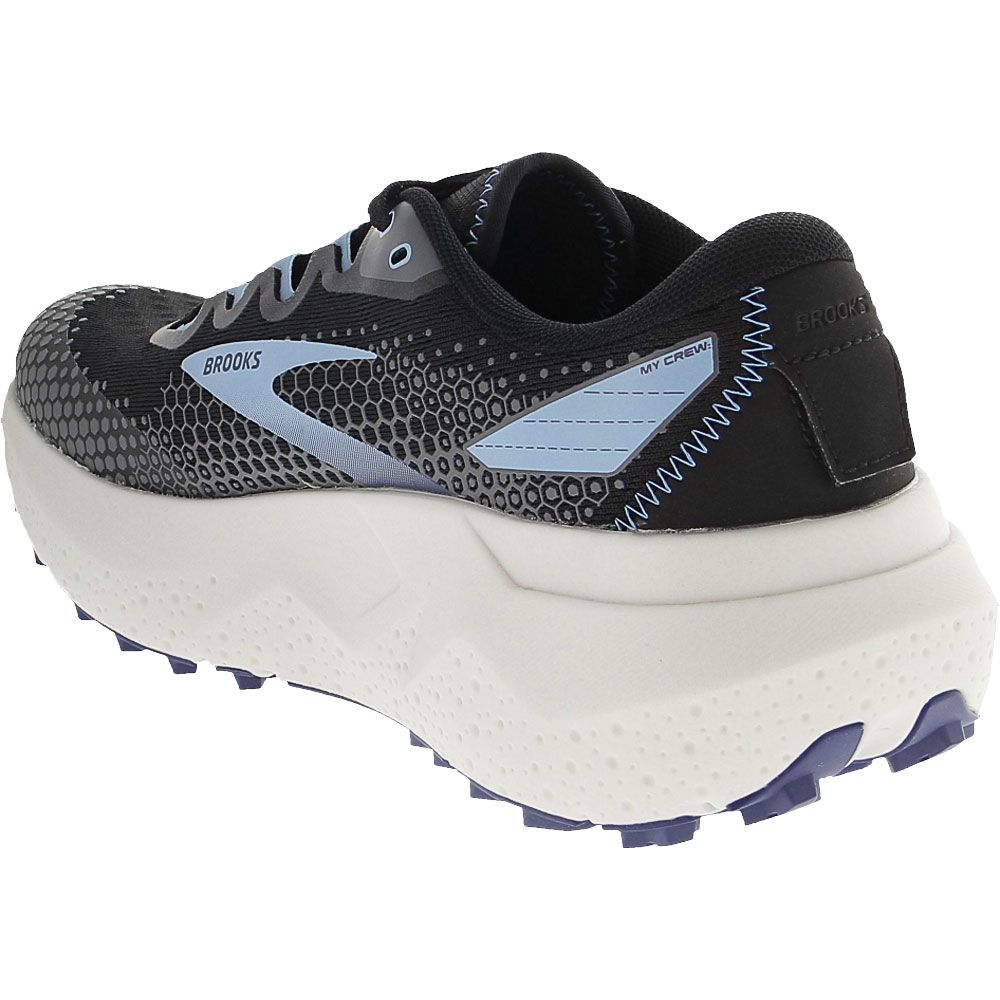 Brooks Caldera 6 Trail Running Shoes - Womens Black Blue Back View