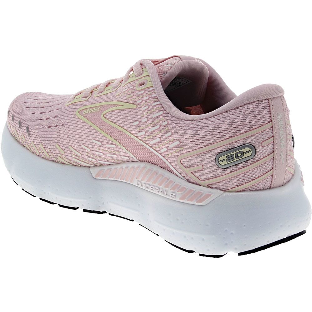 Brooks Glycerin GTS 20 Running Shoes - Womens Pink Yellow White Back View