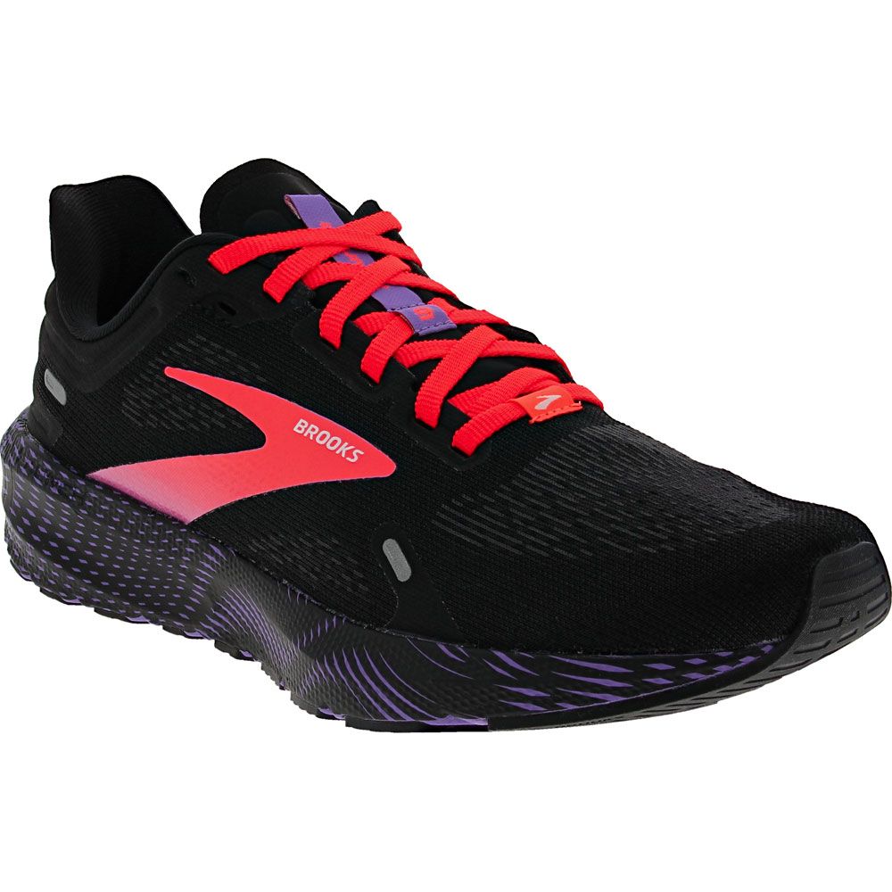 Brooks Launch 9 Running Shoes - Womens Black Coral Purple