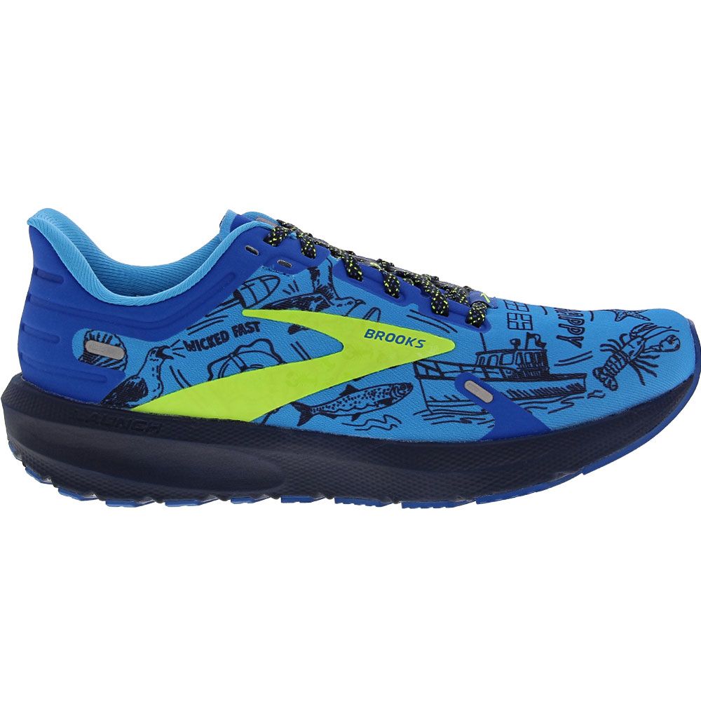 Brooks Launch 9 Running Shoes - Womens Boston Nautical Blue Side View