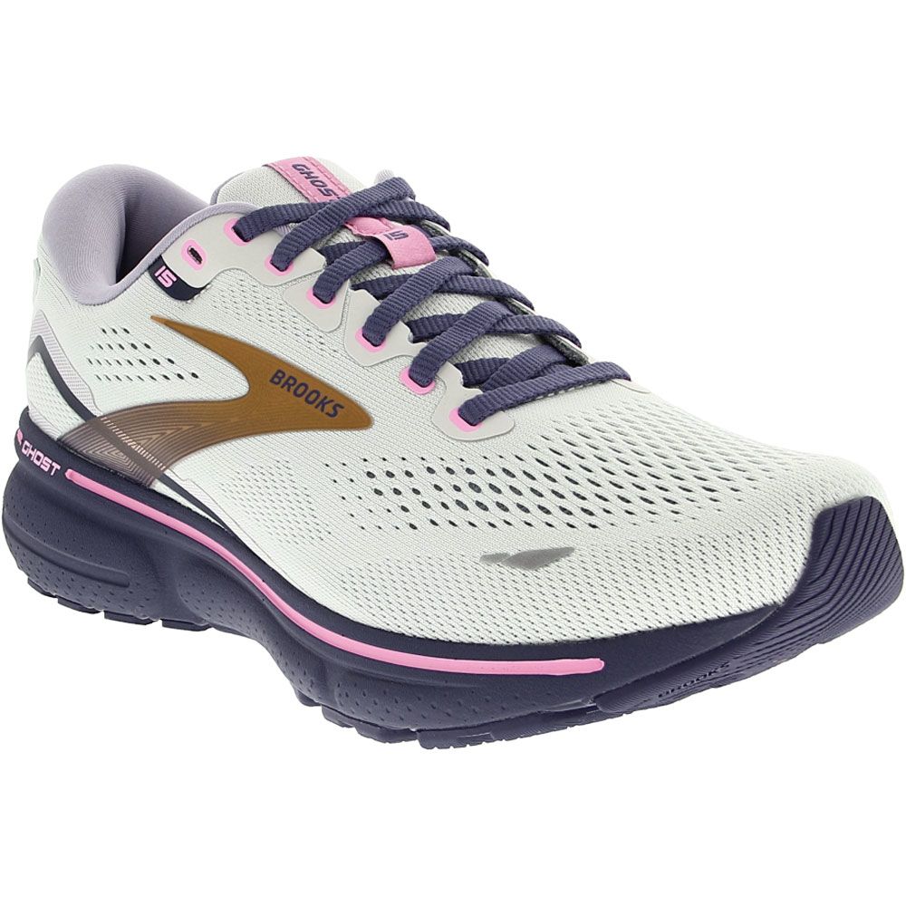 Brooks Ghost 15 Running Shoes - Womens Spa Blue Pink Copper