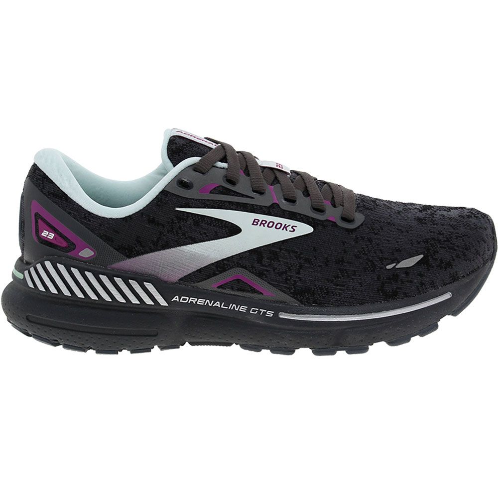 Brooks Adrenaline GTS 23 Grey/Black/Purple Women's Running Shoe - Hibbett