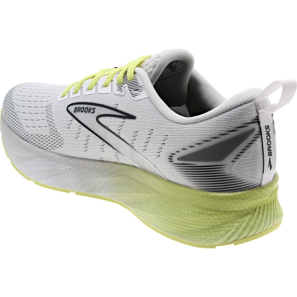 Brooks Levitate 6 Running Shoes - Womens White Oyster Yellow Back View