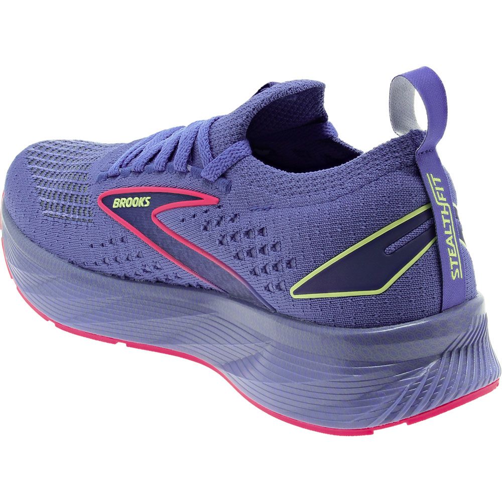 Brooks Levitate Stealthfit 6 Running Shoes - Womens Purple Pink Back View
