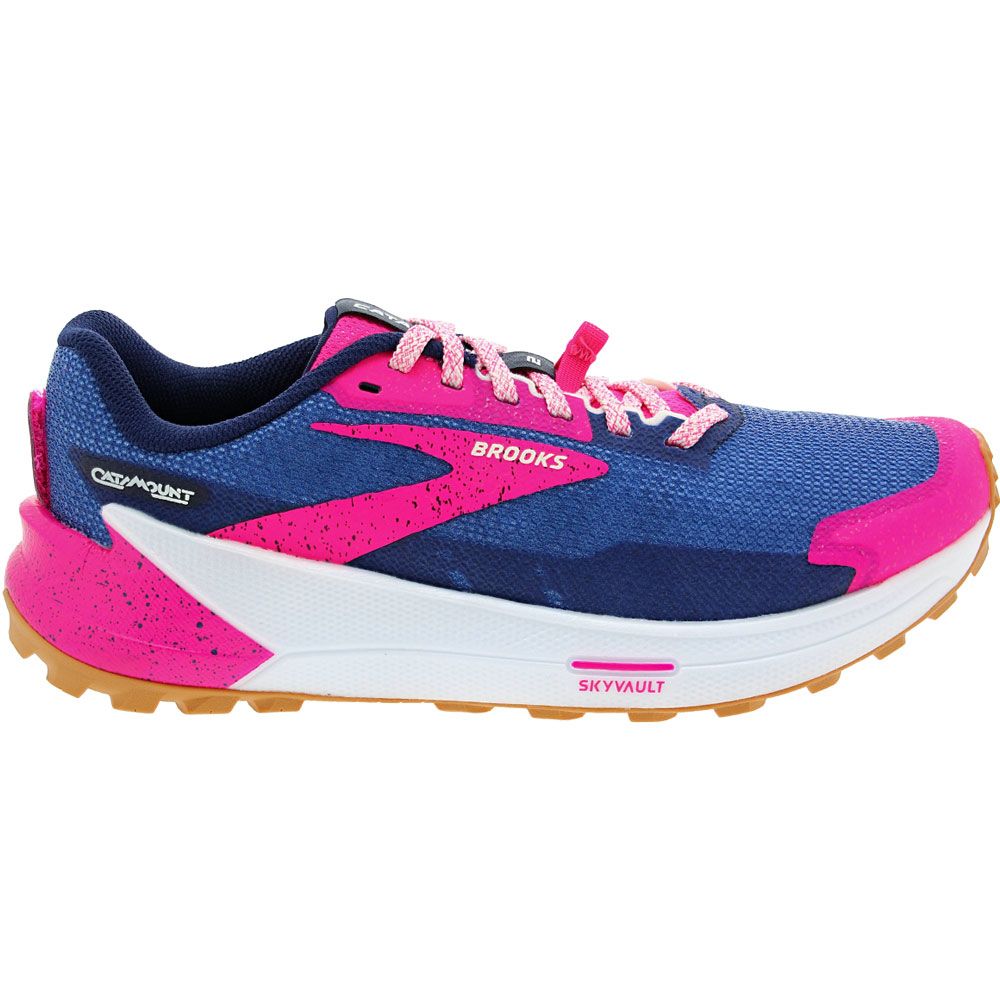 Brooks Catamount 2 Trail Running Shoes - Womens Peacoat Pink Biscuit Side View