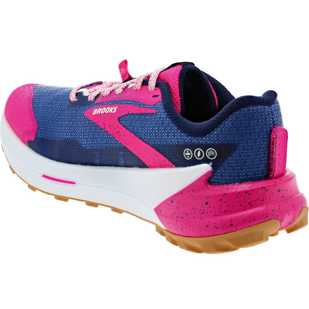 Brooks Catamount 2 Trail Running Shoes - Womens Peacoat Pink Biscuit Back View