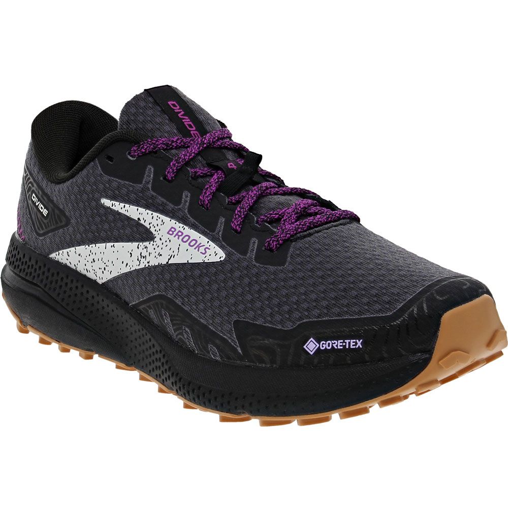 Brooks Divide 4 Gtx Trail Running Shoes - Womens Black Pearl Purple
