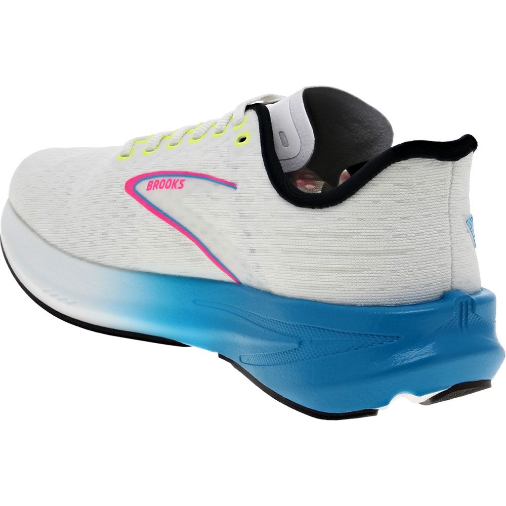 Brooks Hyperion Running Shoes - Womens White Blue Back View