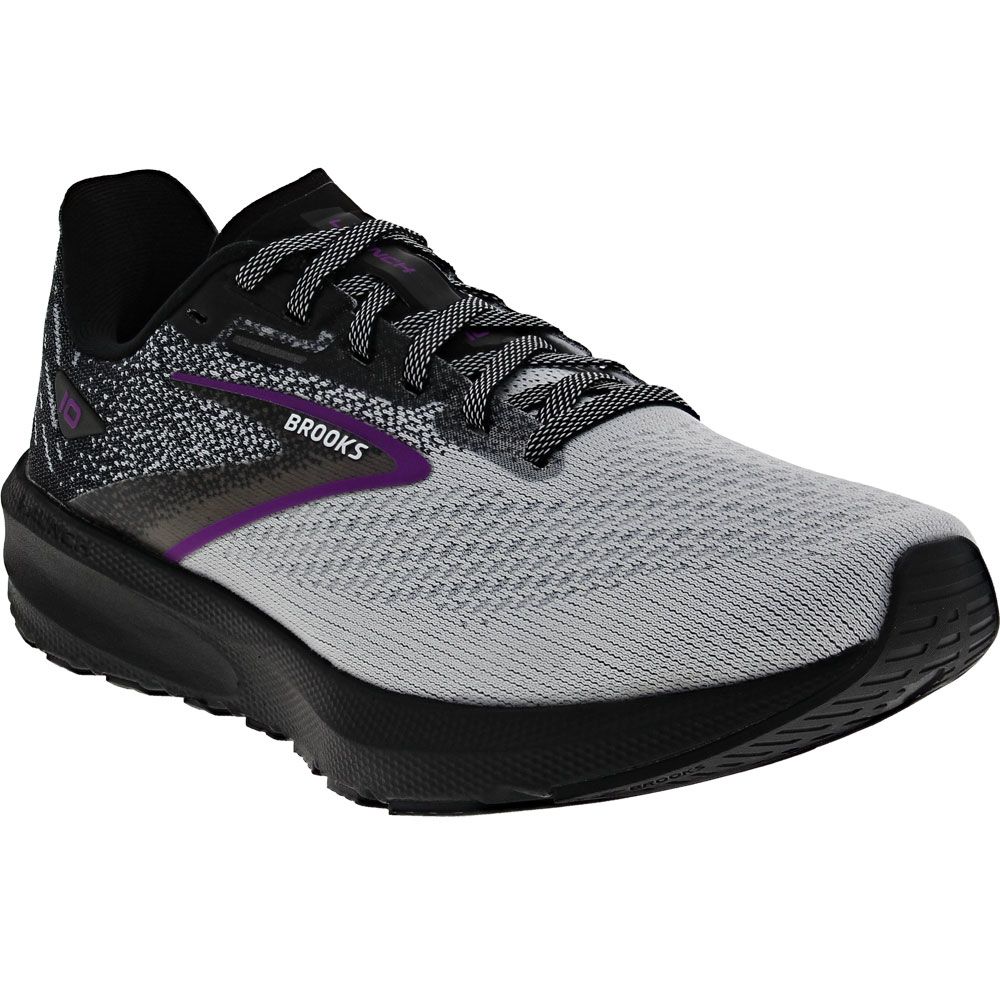 Brooks Launch 10 Running Shoes - Womens Black White Violet