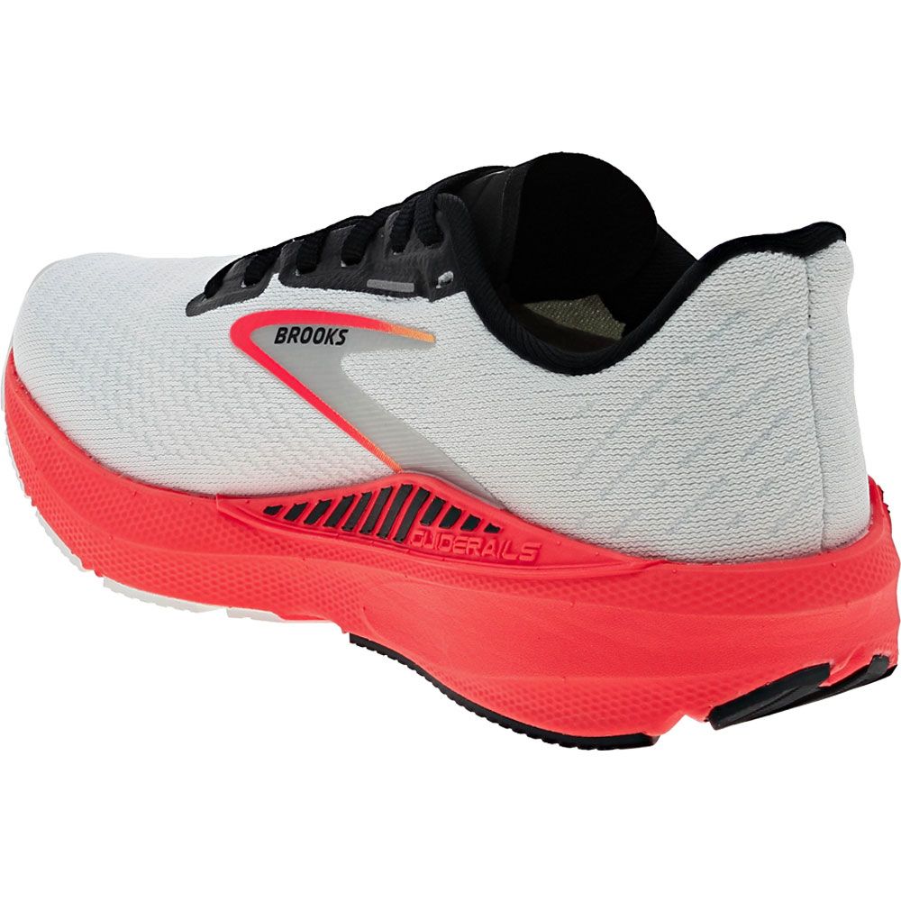 Brooks Launch GTS 10 Running Shoes - Womens Grey Black Coral Back View