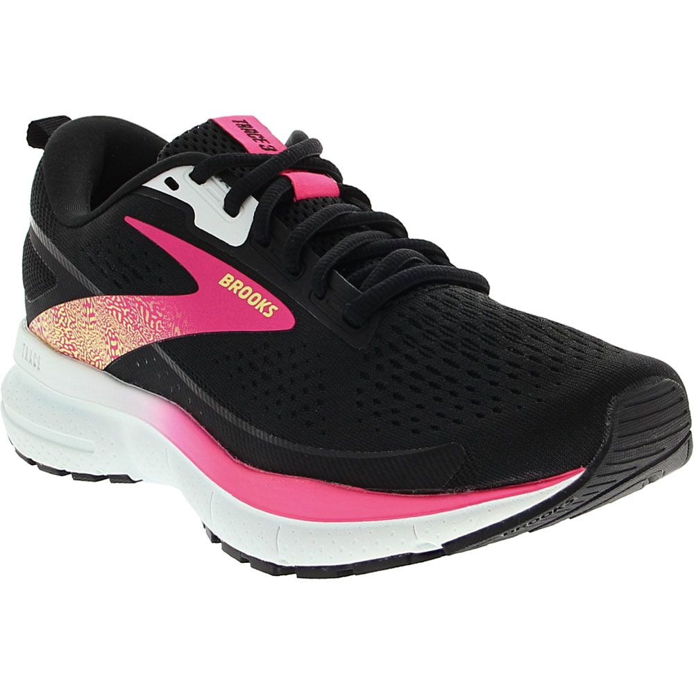 Brooks Trace 3 Running Shoes - Womens Black Pink Glo