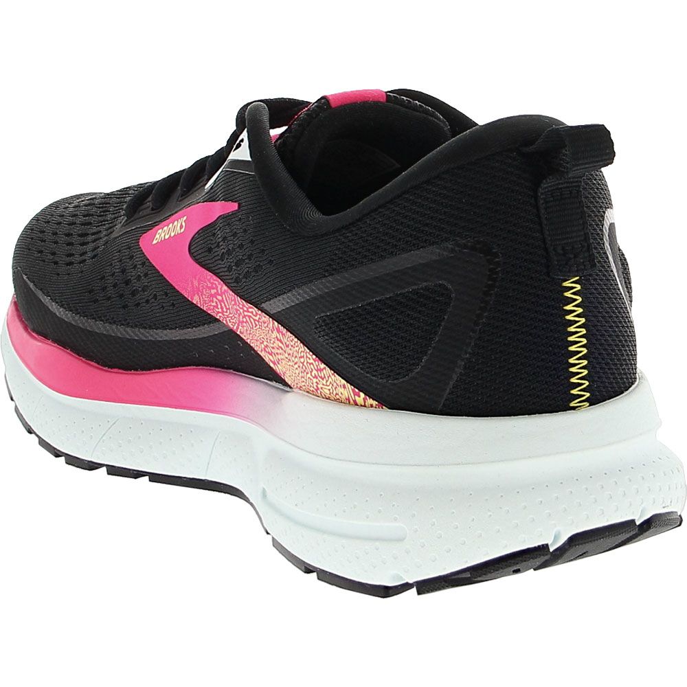 Brooks Trace 3 Running Shoes - Womens Black Pink Glo Back View
