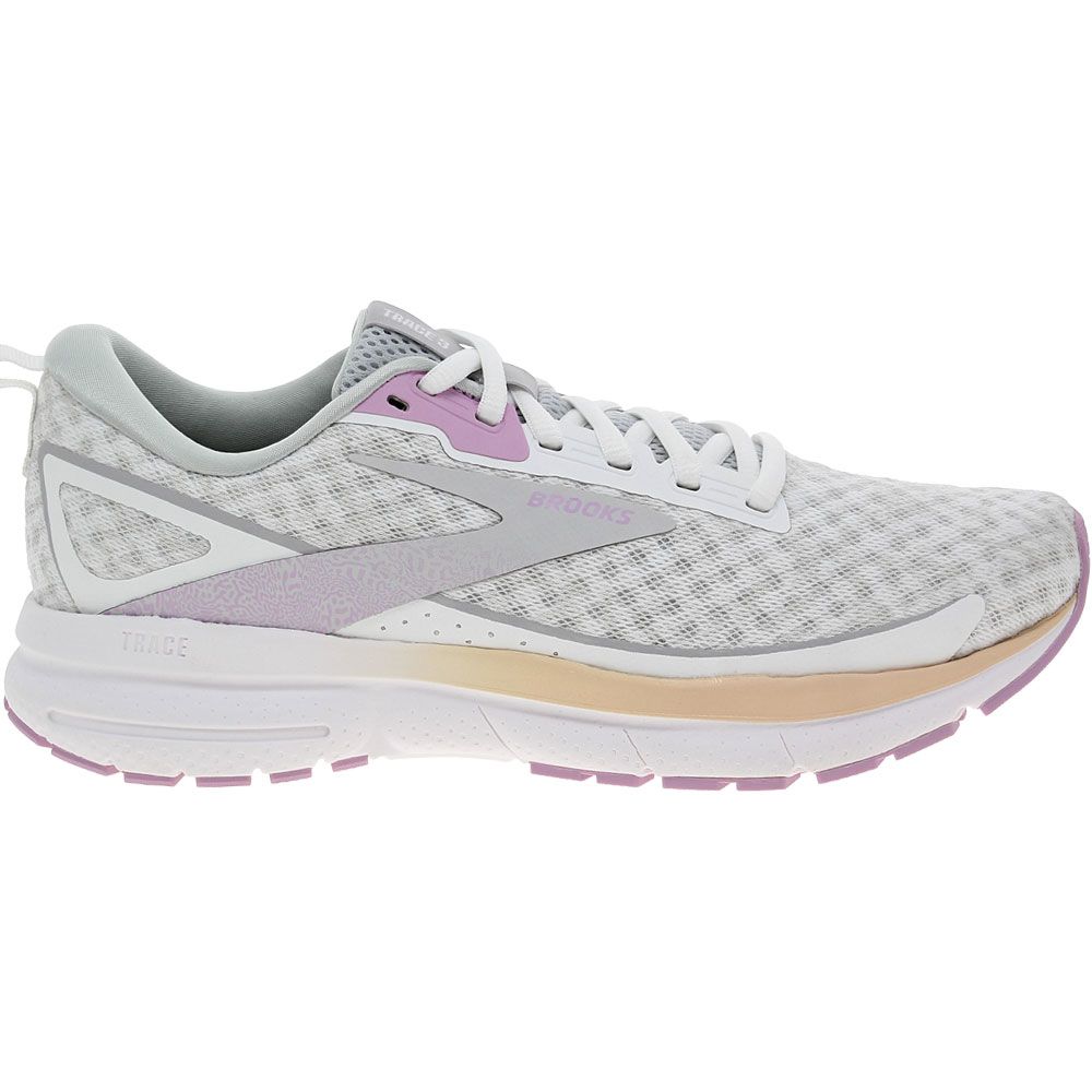Brooks Trace 3 Running Shoes - Womens White Orchid Side View