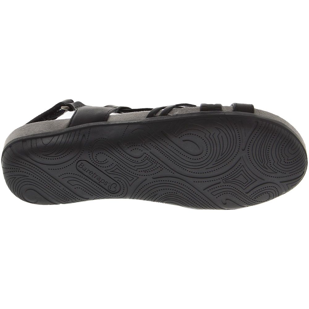 BareTraps Jewel Ankle Strap Sandal - Womens Black Dark Grey Sole View