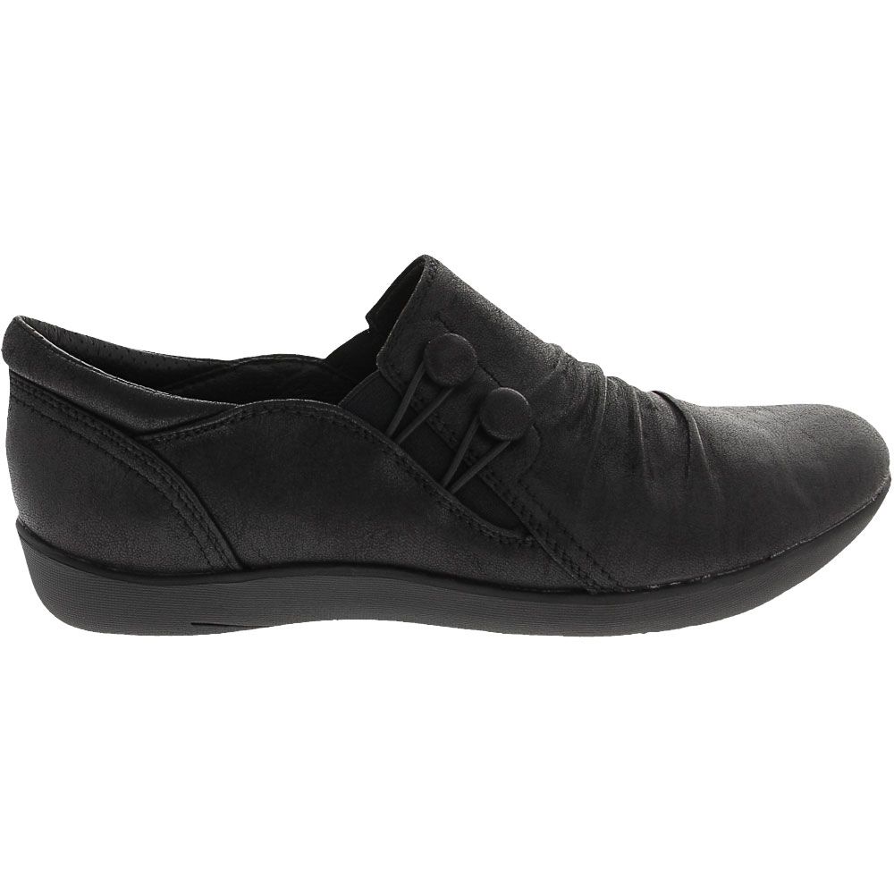 BareTraps Naydia Casual Dress Shoes - Womens Black Micro Side View