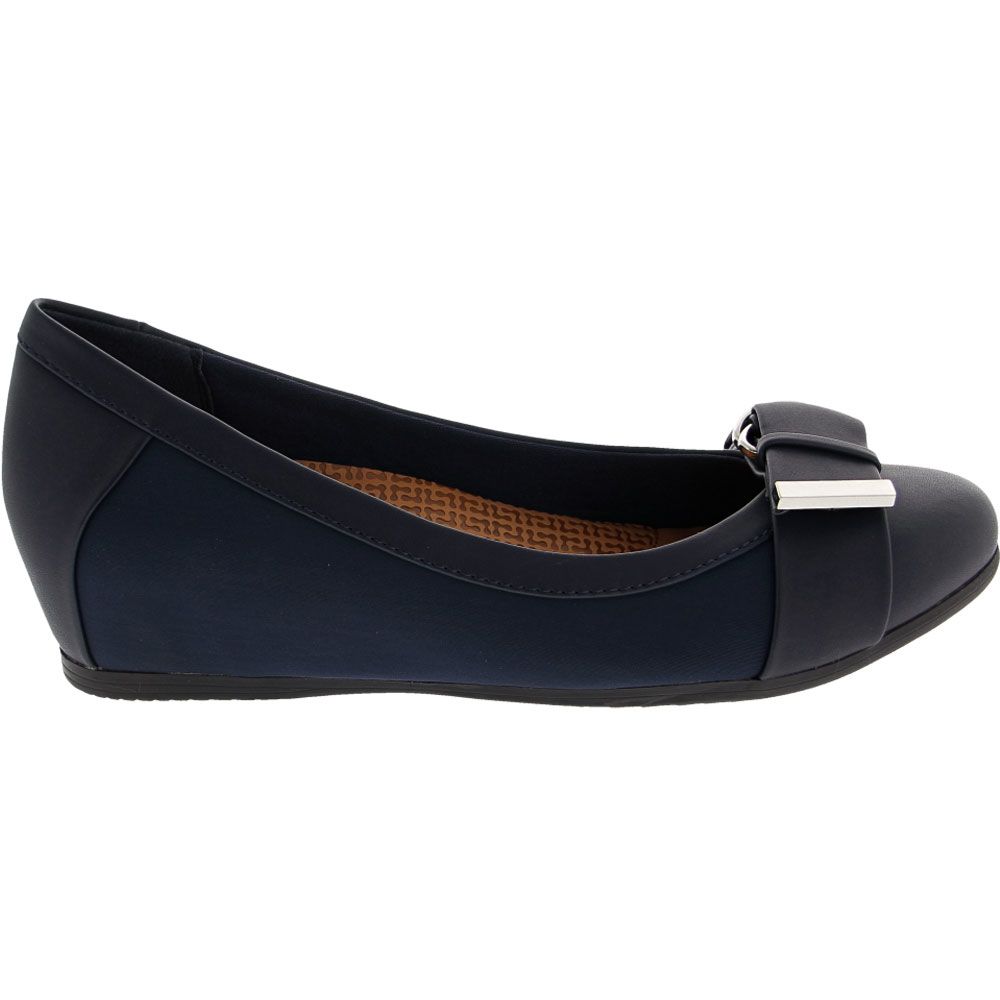 BareTraps Nelly Casual Dress Shoes - Womens Navy Side View