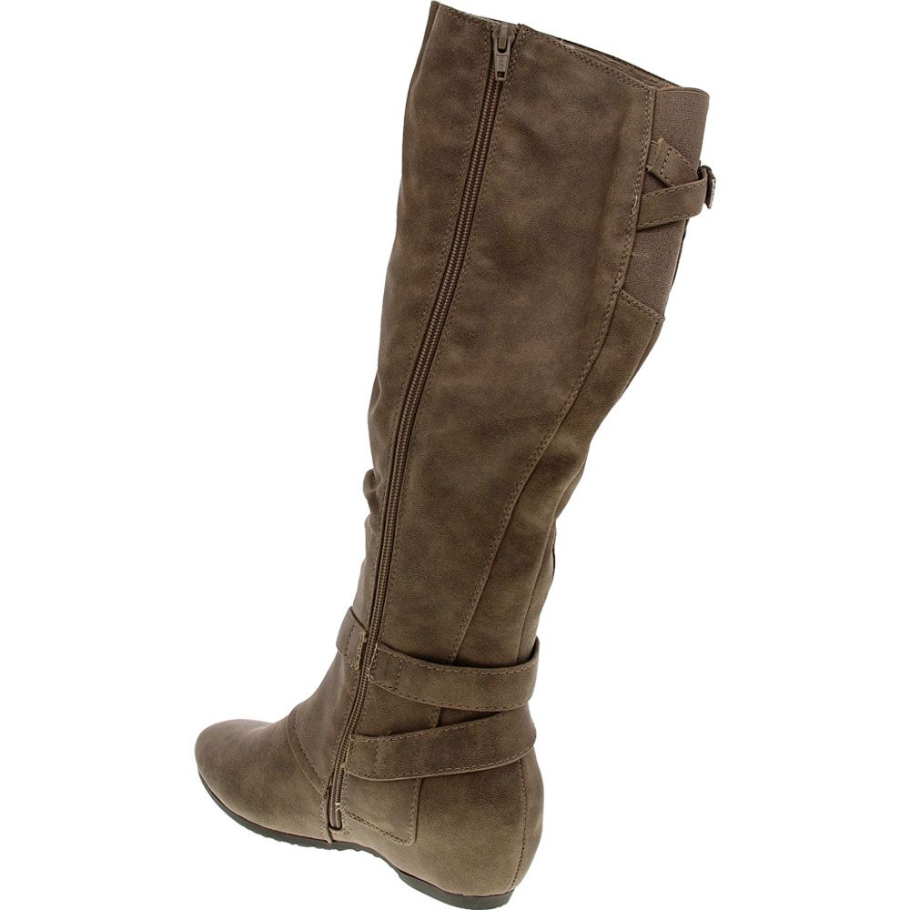 BareTraps Patricia Tall Dress Boots - Womens Taupe Back View