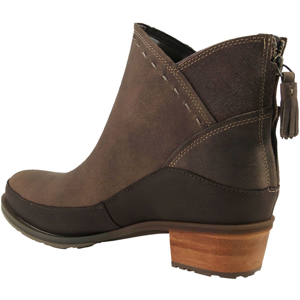 Chaco Cataluna Mid Ankle Boots - Womens Fossil Back View
