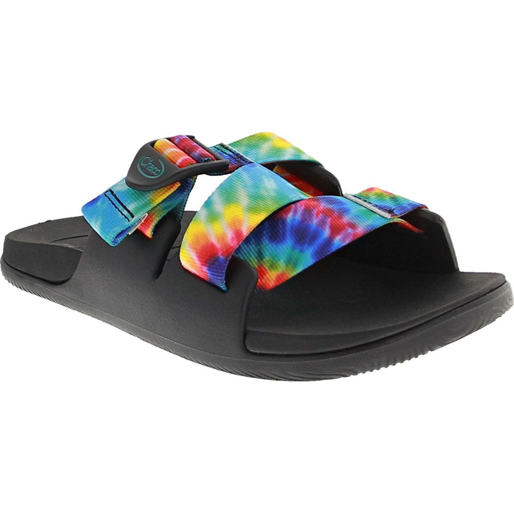 Chaco Chillos Slide Water Sandals - Womens Black Tie Dye