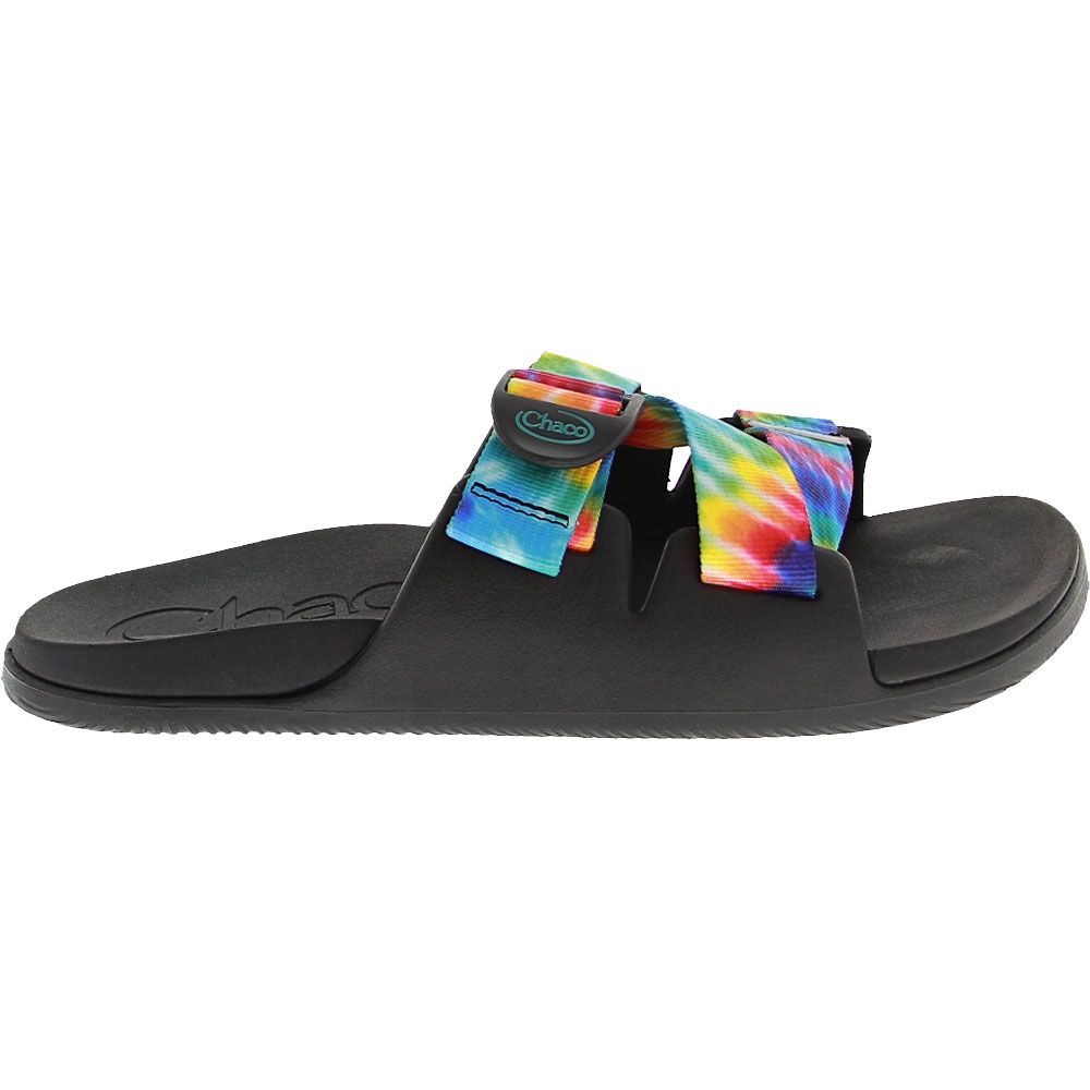 Chaco Chillos Slide Water Sandals - Womens Black Tie Dye Side View