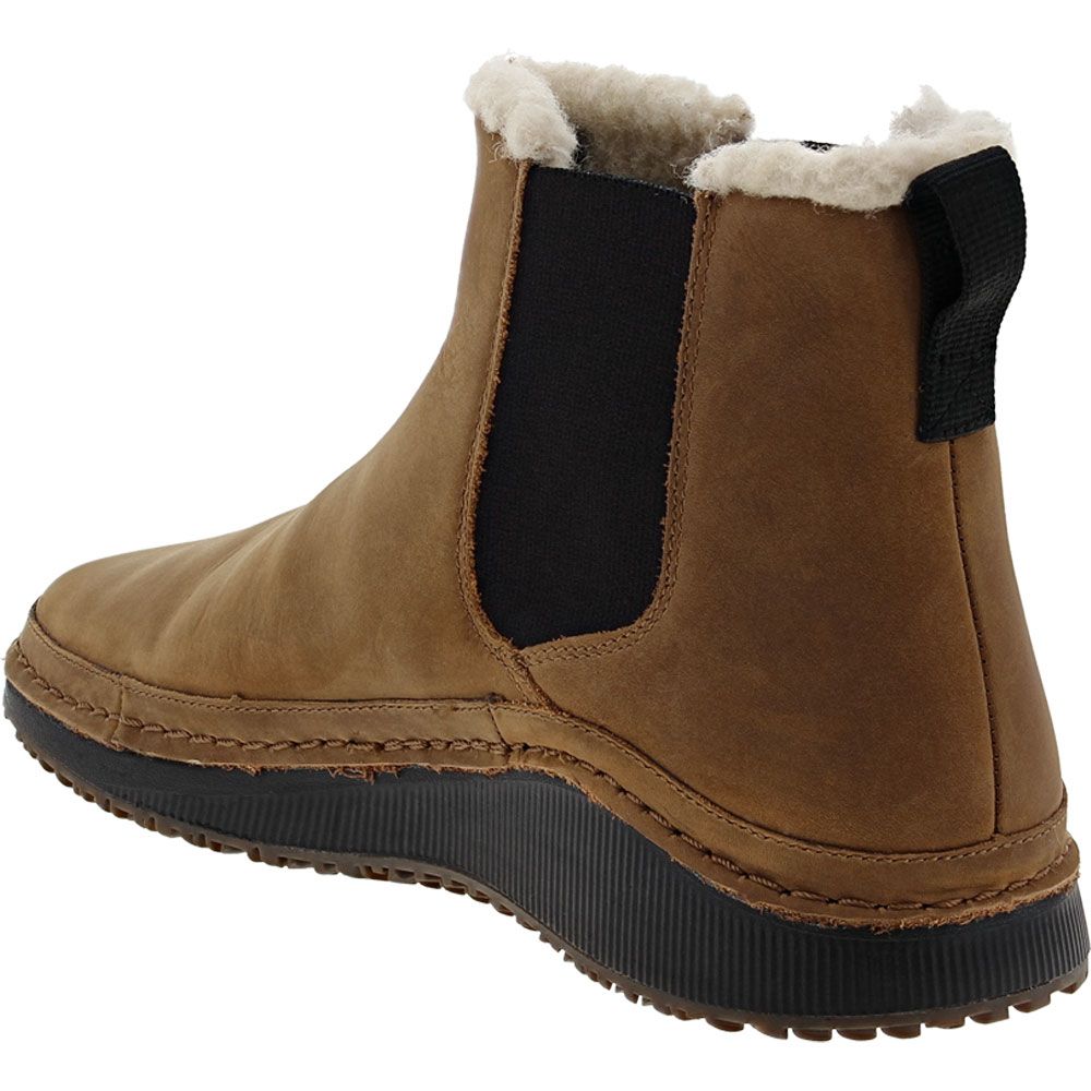 Chaco Paonia Chelsea Fluff Casual Boots - Womens Tan Back View