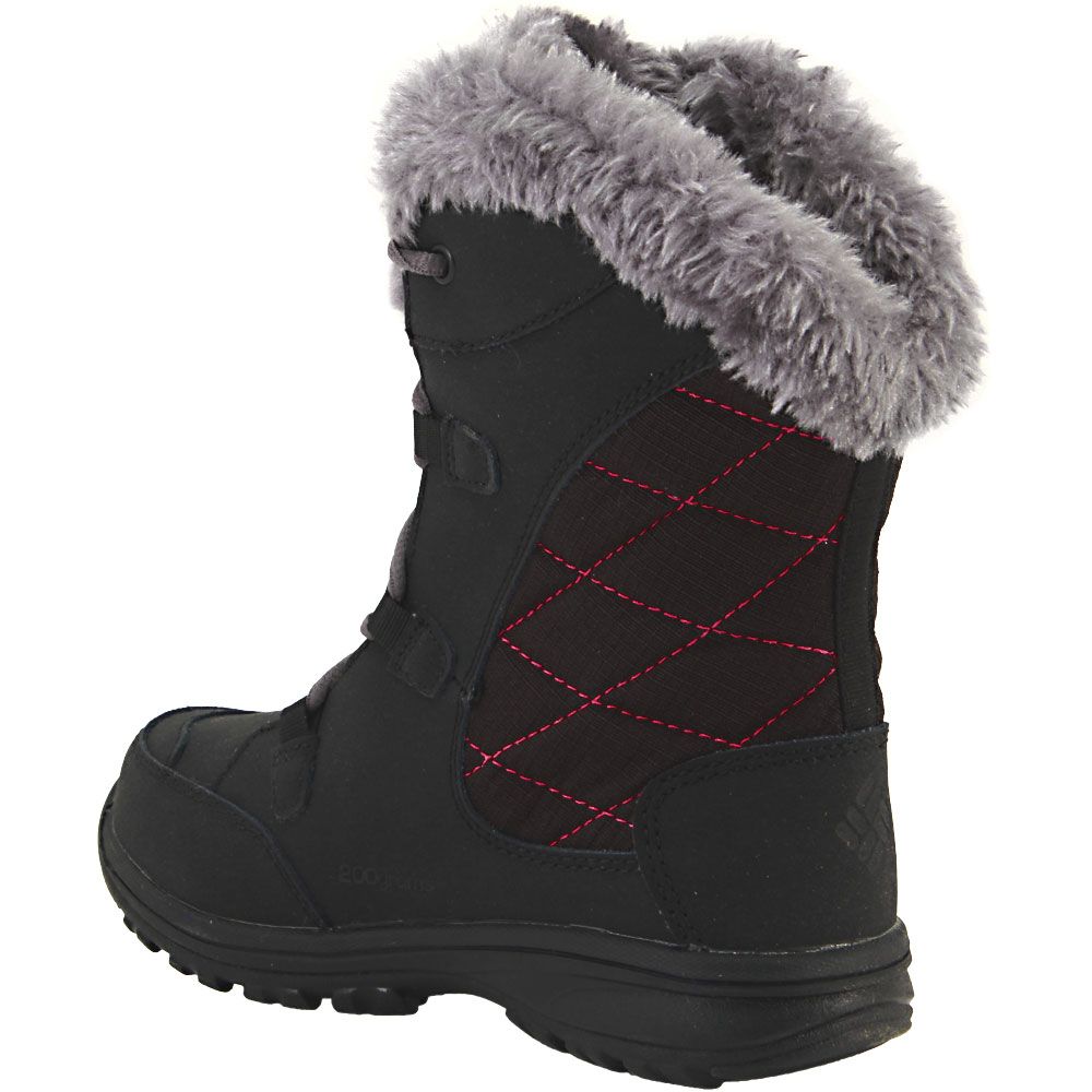 Columbia Ice Maiden Lace 2 Winter Boots - Girls Black Back View