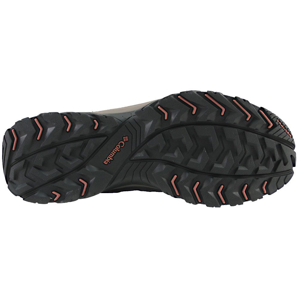 Columbia Crestwood Low Hiking Shoes - Mens Grey Black Red Sole View