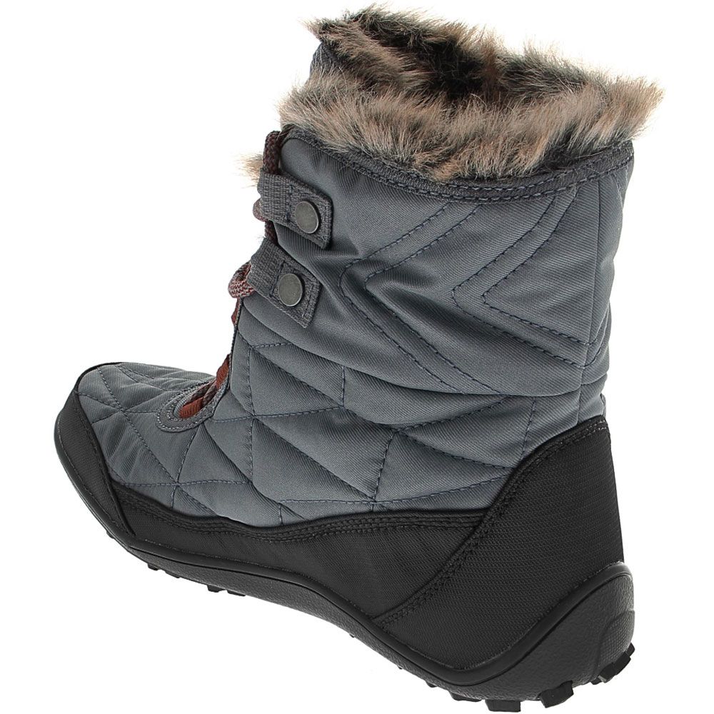 Columbia Minx Shorty 3 Winter Boots - Womens Graphite Deep Rust Back View