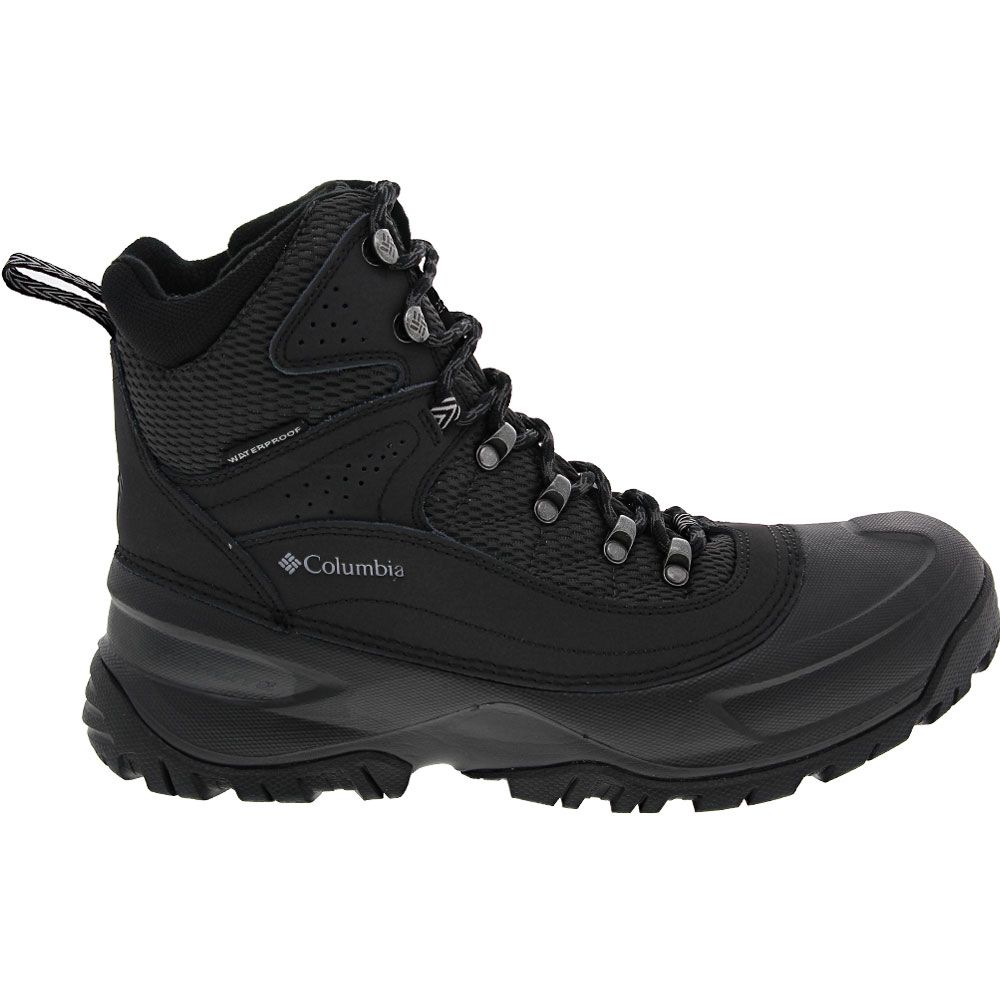 Columbia Snowcross Mid Winter Boots - Mens Black Grey Side View